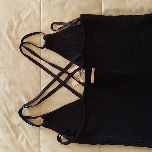 NWT Michael Kors Knit Dress Blue Extra Small - Picture 10 of 12